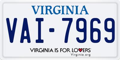 VA license plate VAI7969