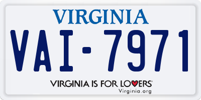VA license plate VAI7971