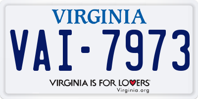 VA license plate VAI7973