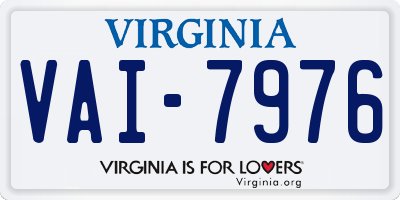 VA license plate VAI7976