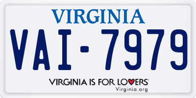 VA license plate VAI7979