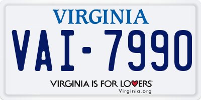 VA license plate VAI7990
