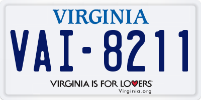 VA license plate VAI8211