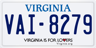 VA license plate VAI8279