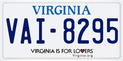 VA license plate VAI8295