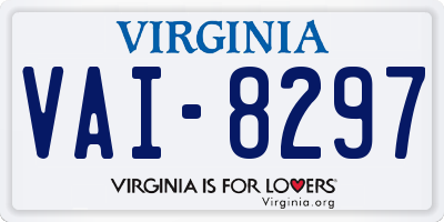 VA license plate VAI8297