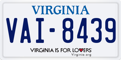VA license plate VAI8439