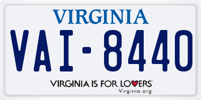 VA license plate VAI8440