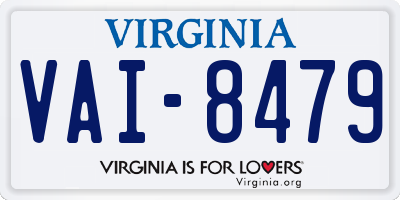 VA license plate VAI8479
