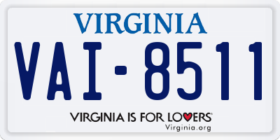VA license plate VAI8511