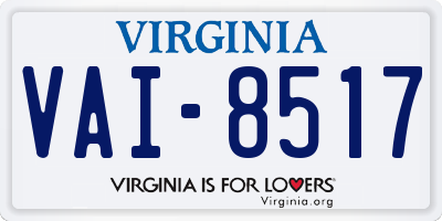 VA license plate VAI8517