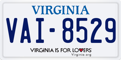 VA license plate VAI8529