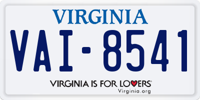 VA license plate VAI8541