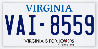 VA license plate VAI8559