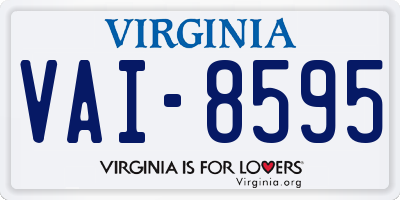 VA license plate VAI8595
