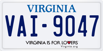 VA license plate VAI9047