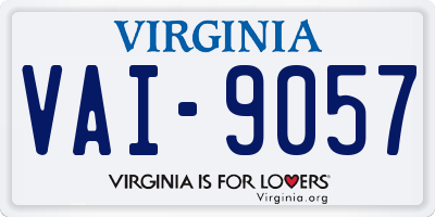 VA license plate VAI9057