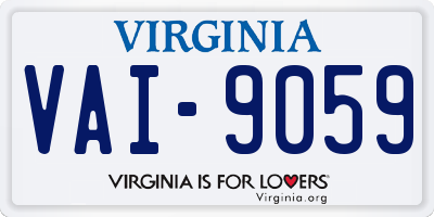 VA license plate VAI9059