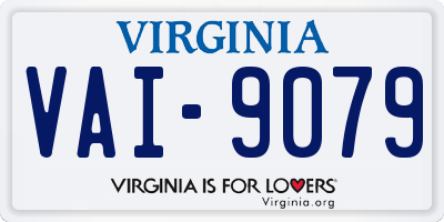 VA license plate VAI9079