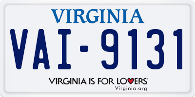 VA license plate VAI9131