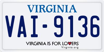 VA license plate VAI9136
