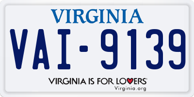 VA license plate VAI9139