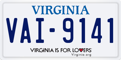 VA license plate VAI9141