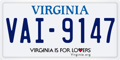VA license plate VAI9147