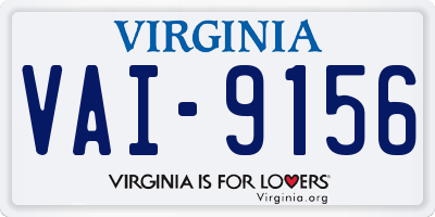 VA license plate VAI9156