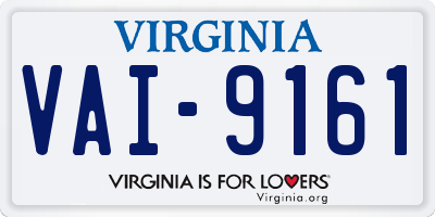 VA license plate VAI9161