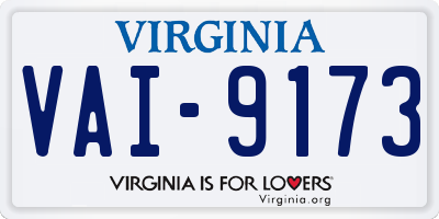 VA license plate VAI9173