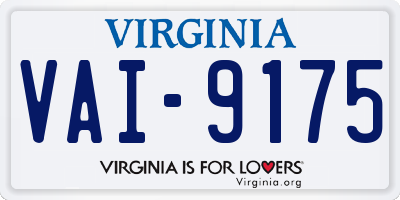 VA license plate VAI9175