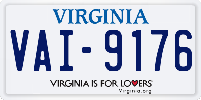 VA license plate VAI9176