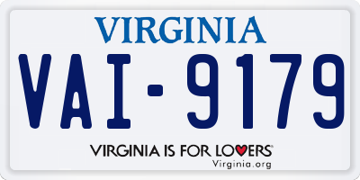 VA license plate VAI9179