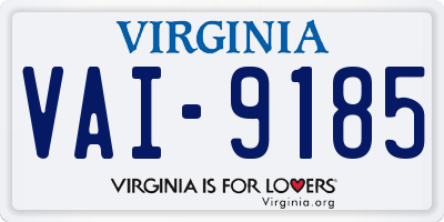 VA license plate VAI9185