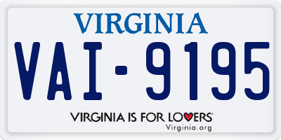 VA license plate VAI9195