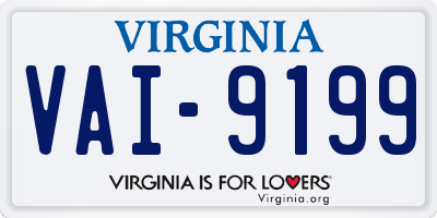 VA license plate VAI9199