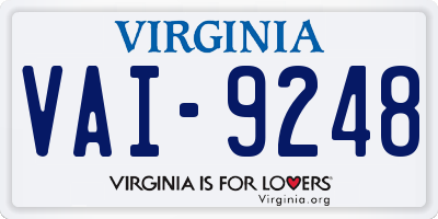 VA license plate VAI9248