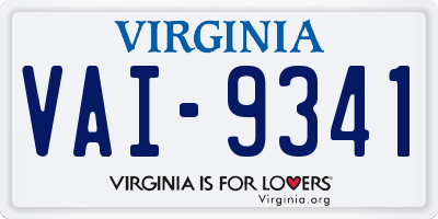 VA license plate VAI9341