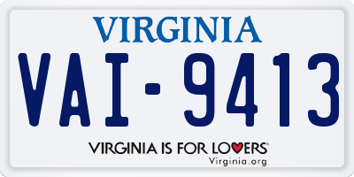 VA license plate VAI9413