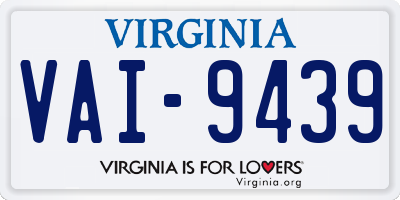 VA license plate VAI9439