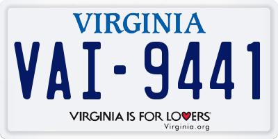 VA license plate VAI9441