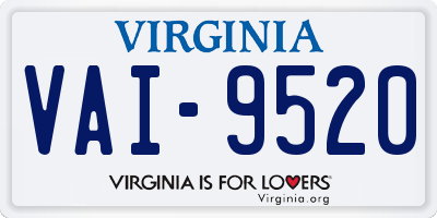 VA license plate VAI9520