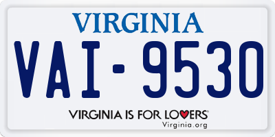 VA license plate VAI9530