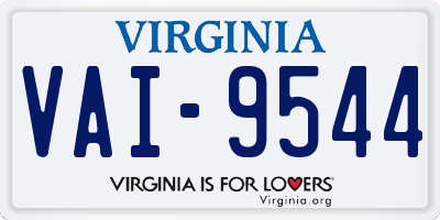 VA license plate VAI9544