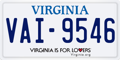 VA license plate VAI9546