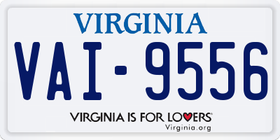 VA license plate VAI9556