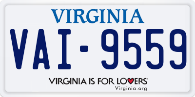 VA license plate VAI9559
