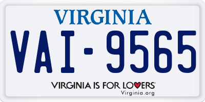 VA license plate VAI9565