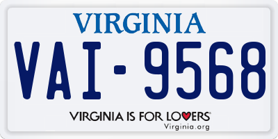 VA license plate VAI9568